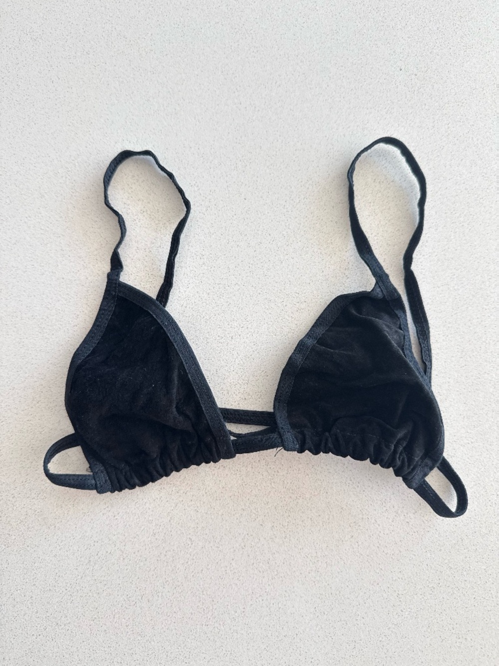 American Apparel Genuine Leather Bra Bralette | Black | Size S Costume Wear